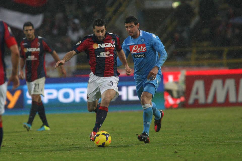 左サイドで奮闘したモルレオ © Bologna FC