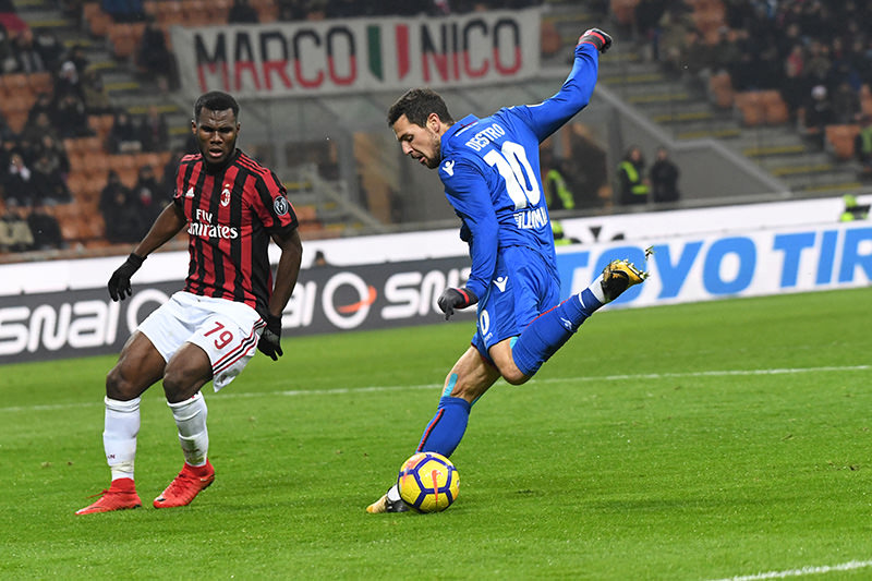 本田が居たミランに惜敗 © Bologna FC