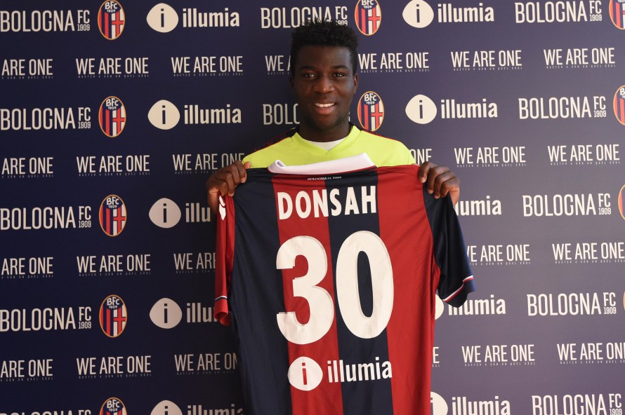 Godfred Donsah ゴッドフレッド・ドンサーのクラブ加入会見が開かれる © Bologna FC